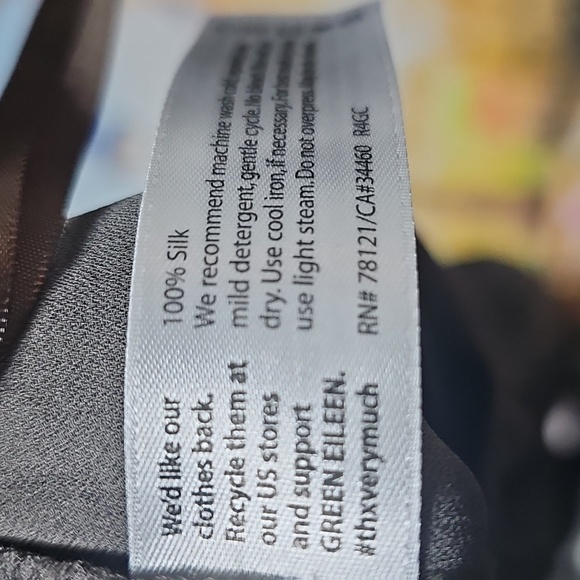 Eileen Fisher Silk Grayish Brown Pants Size Petite Medium PM - Picture 6 of 7